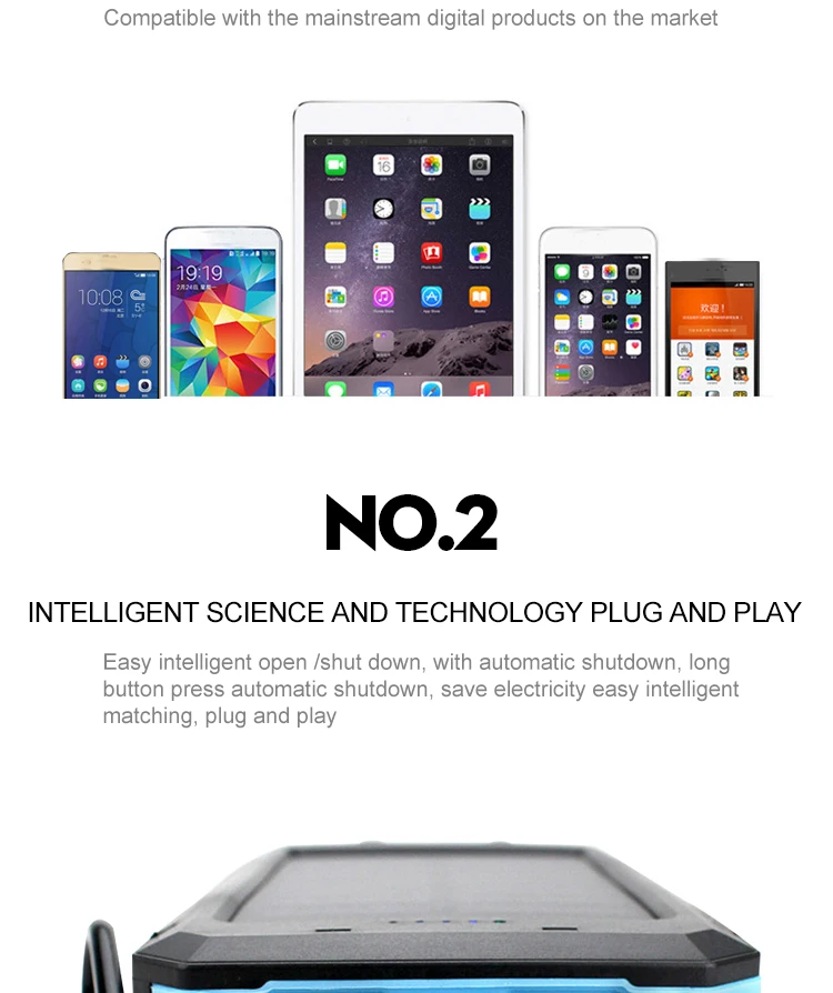high quality slim powerbank 10000mah, waterproof solar panel power bank 10000 mah - ANKUX.COM