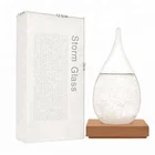 Creative Stylish Desktop Droplet Storm Glass Barometer Crafts Storm Glass Weather Forecast Bottle