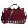 beautiful girl plain leather studded handbags direct from china wholesale