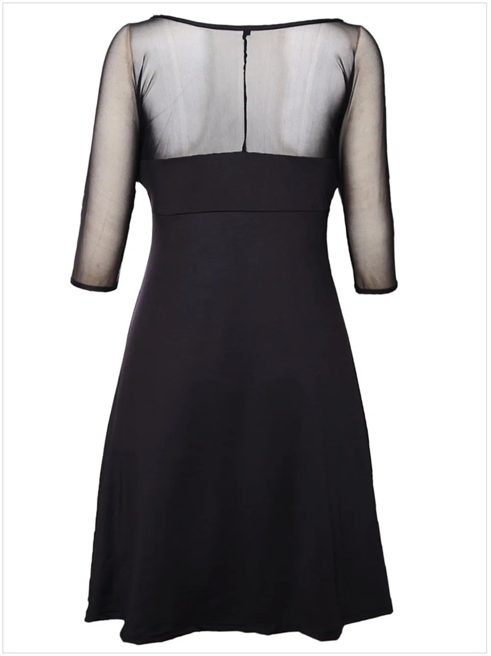 Fashion Mesh Dress Women Plus Size XL-XXXL Half Sleeve Work Wear Sugar and Spice Dress cozy vestidos Spring dress big sizes (22)