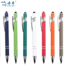 Very beautiful promotional metal rubber smooth stylus ball pen with custom logo