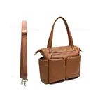 YNB-05 Leather Diaper Bag Backpack Baby Tote With Changing Pad