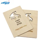 Father's Day Wholesale Customized Printing Wooden Greeting Card Father's Day Postcard