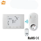 Electric heating wifi smart thermostat works with alexa wireless thermostat switch 240v socket receiver