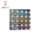 Security custom 3d reflective transparent PVC Vinyl hologram sticker label Anti-tamper