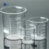 Lab borosilicate glassware low tall form glass beaker with spout