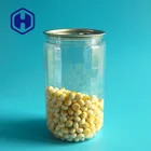 1000ml round sealable plastic medicine food storage can with aluminum cap