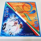 Hot slaes oem custom logo print square silk head scarf