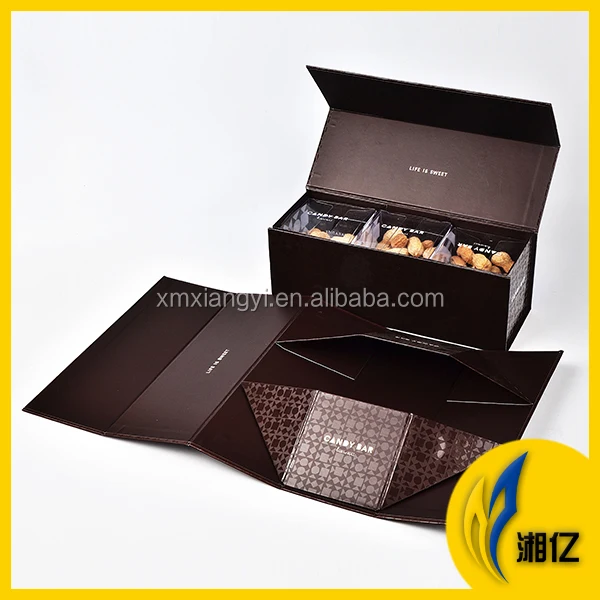flat pack magnetic cardboard collapsible paper box for gift