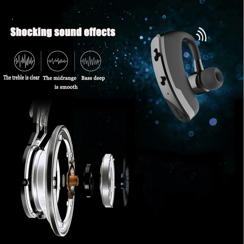 V9 Sport Earphone,True Wireless Single Business Earbud,Voice Control Call Driver Headset,Rotate With Mic Support OEM/ODM - ANKUX.COM