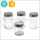 Oem odm 300ml 450mlラウンド液体ガラス石鹸メイソンジャーボトルステンレス鋼金属缶詰ジャー蓋