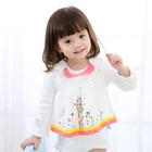 cotton comftable baby girls smock apron teething drool feeding bibs set with snap