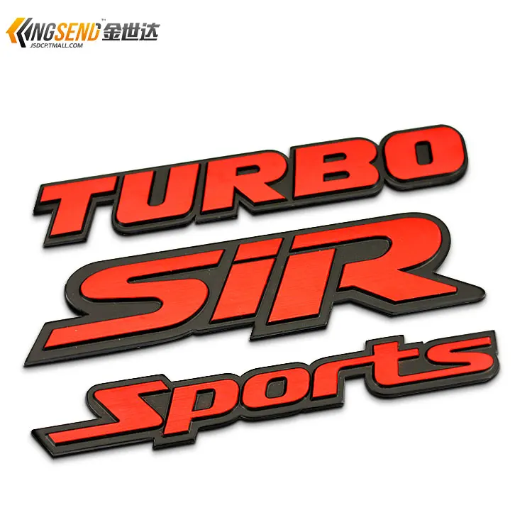 New arrival Car refires personalized car stickers worm gear turbo emblem sports sir sport metal car stickers