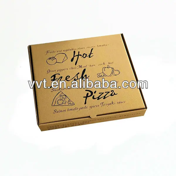 custom printing brown kraft paper box for pizza