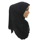 Latest fashion 2019 new hijab for muslim women tassels decoration amira hijab islamic style