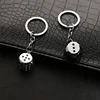 Fashion Metal Key Chain Key Ring Dice Modeling Silver Plated Keychain For Decoration
