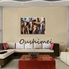 abstract the sad buffalo mysterious color long horns highly image handmade oil painting low prices oil painting in canvas