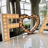 custom stainless steel light illumination LED metal marquee love letter for wedding sign