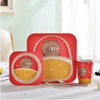 Fda Safe Dinnerware Sets Cute Nice FDA LFGB Food Contact Safe Bamboo Fiber Kids Dinnerware Sets