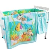 2018 new design wholesale and OEM service embroidery cartoon pattern baby boy crib bedding set hot sale