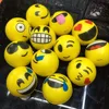 Factory outlet yellow pu facial expression stress ball/ pu anti stress toy ball