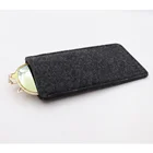 Euramerican style Simple Soft Felt Spectacle Pouch sunglasses Bag with customized logo