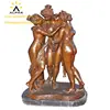 Popular Design Brass Casting Nude Woman Bronze The Three Graces Sculpture