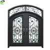 French style front designs wrought iron glass exterior folding casement doors for building materials