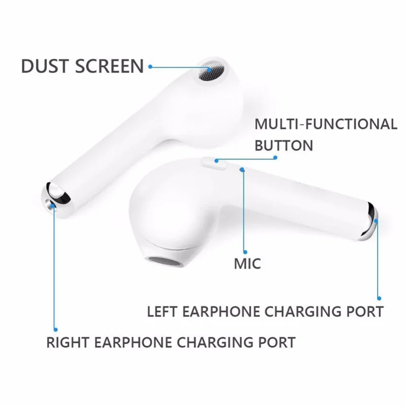 Most Popular Custom Logo Design i7 Mini True Wireless Earbuds Bluetooth 5.0 In Ear Headphones Running Earphones for iPod Touch - ANKUX.COM
