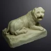 hand carved carrara marble lion baby statue stone sculpture