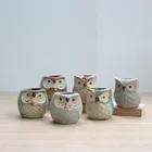 owl animal shape decorative garden cactus ceramic flower plant pot planters