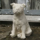 Hand carved stone animal dog sculpture marble