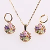 Heng Dian Alibaba Website Wholesale Elegant Women Gold Plated Earring Pendant Jewelry Sets
