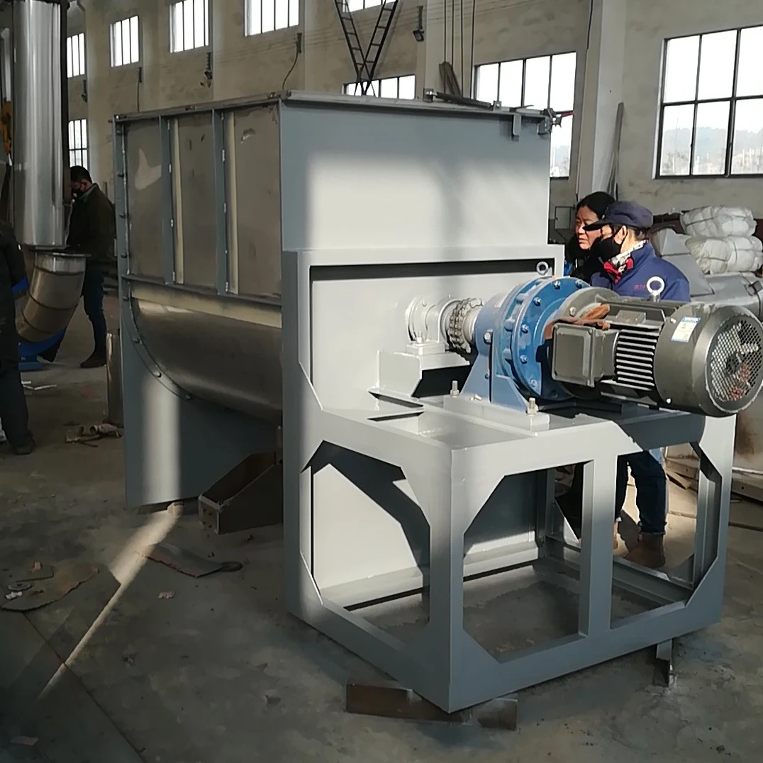Low price High quality 3000L horizontal ribbon mixer double helix blender for pumpkin seed