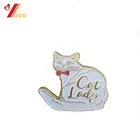Customized metal badges type Cat Lady hard enamel lapel pin for animal promotional toy gifts