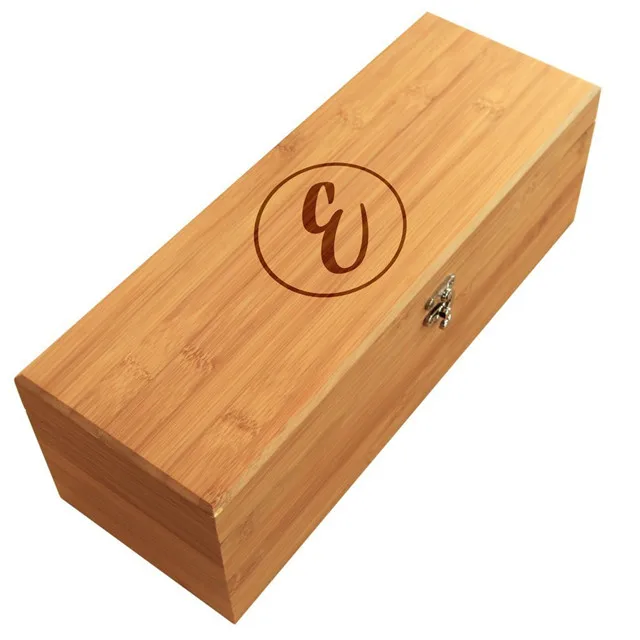 engraved wedding birthday gift personalized bamboo wine box