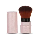 Professional Retractable plastic Facial Kabuki Makeup Brush Adjustable Powder Blush Cosmetic Brush