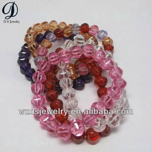 beautiful pumpkin shape gemstone bead bracelet