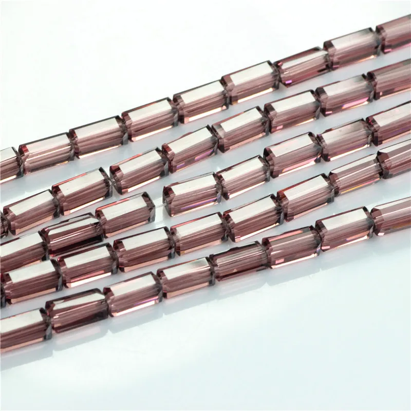 3*6MM DIY Teething Beads(80Pcs/lot)Loose Beads Wholesale Solid Color Crystal Beads Rectangular Glass Bead Accessories DIY