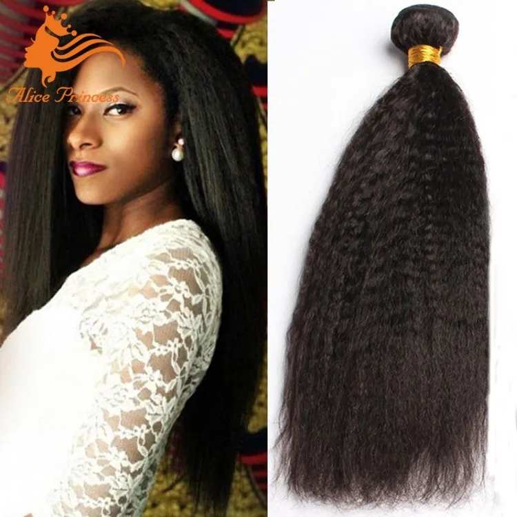 Virgin Bralizlian Kinky Straight Hair Weave 3 Bundles Italian Yaki