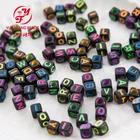 Bead Landing 26 Words 7mm Cube Alphabet Letter Beads