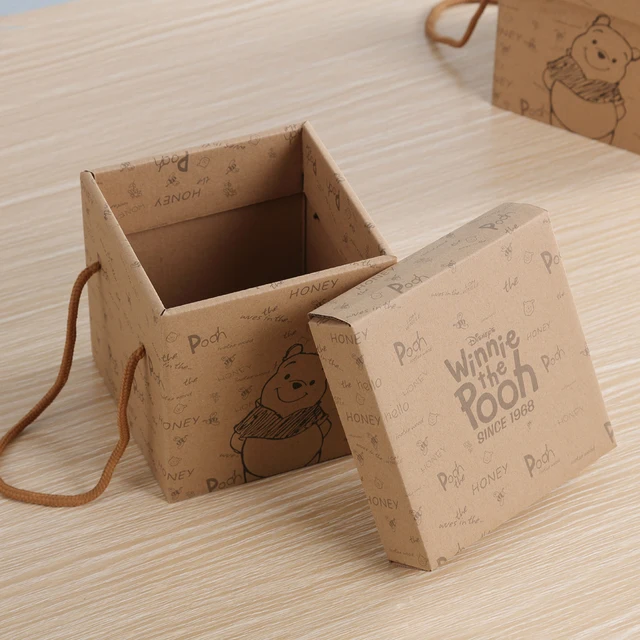 corrugated paper lid and base gift box for honey with string