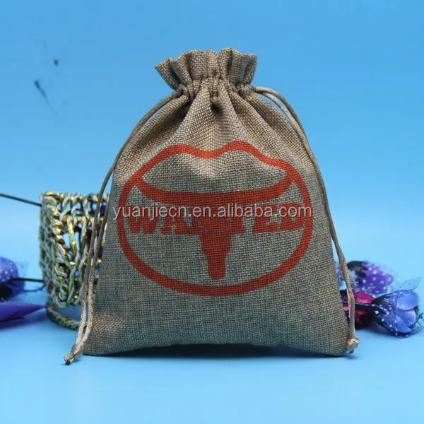 nature jute burlap small hessian gift bags with drawstring from