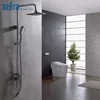 Modern Wall Mount ORB Black Brass Bathroom Handheld Rain Bath Shower Faucet Set