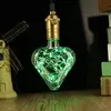 Edison Heart shape firefly light bulb Dimmable 2W Vintage rgb starry light bulb
