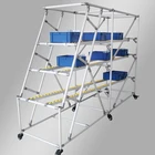 Tubular framing system one ladder rack storage trolley