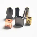 Cube shape custom metal cord ending stopper bead for garment