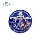Custom enamel silver masonic coin , cheap metal challenge coin