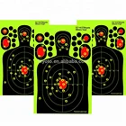 splatter paper Shooting silhouette targets Fluorescent Orange, Easy to See Your Shots