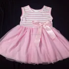 pink baby girl party wear western dress kids tulle and cotton frock designs